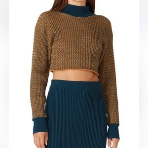 SOLD victor glemaud cropped mock neck sweater size xs